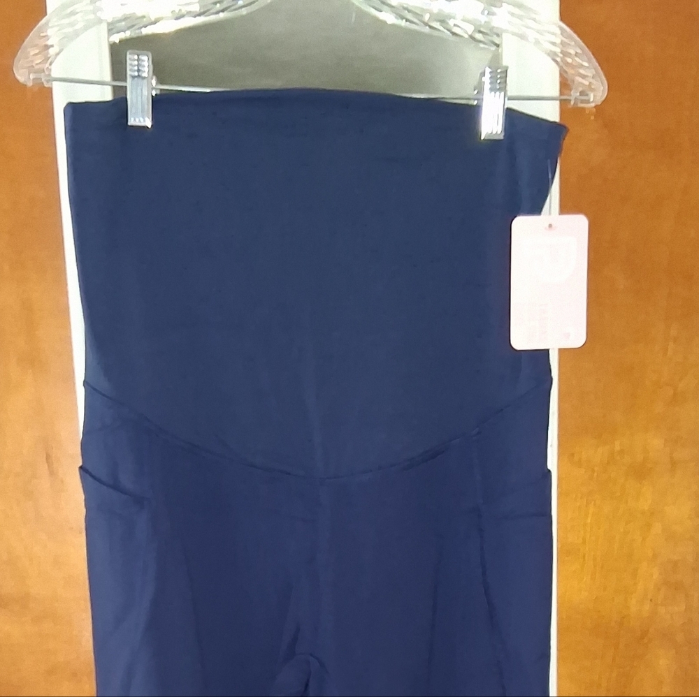 High-Waist Maternity Navy Blue Leggings New.